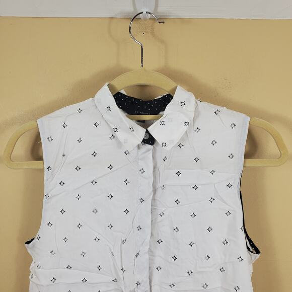 Paradigma Star Print Sleeveless Button-Up Shirt Size XS - Picture 2 of 11